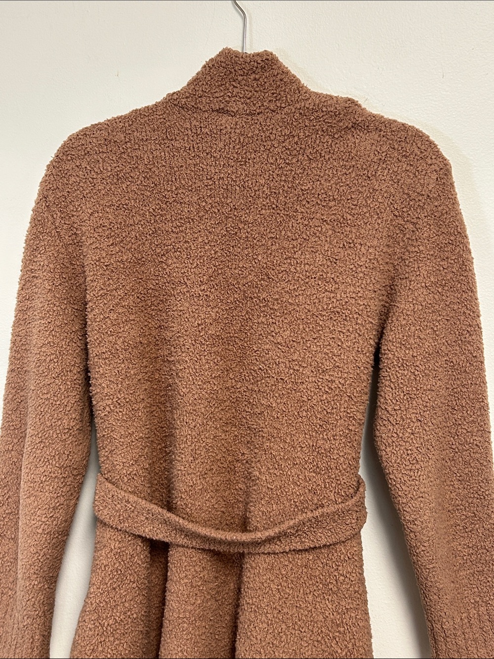 Skims Cozy Collection Textured Knit Boucle Belted Brown Short Robe Size L/XL - Picture 11 of 16